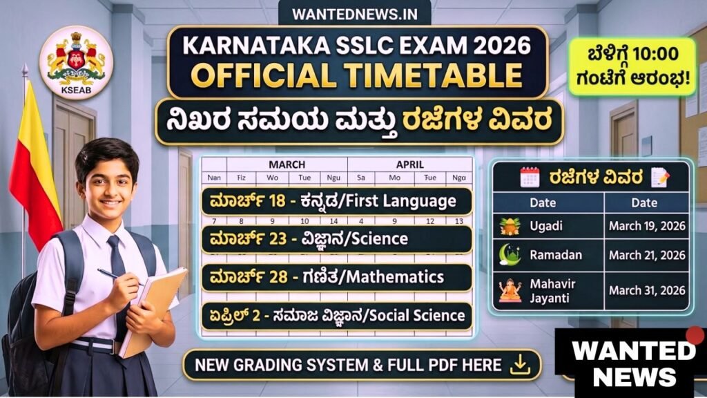 SSLC Exam 2026 Karnataka