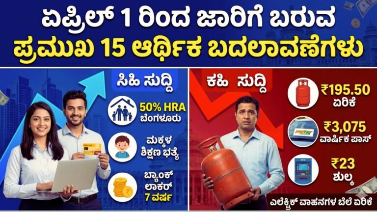 ಏಪ್ರಿಲ್ 1 ರ ಹೊಸ ನಿಯಮಗಳು 2026